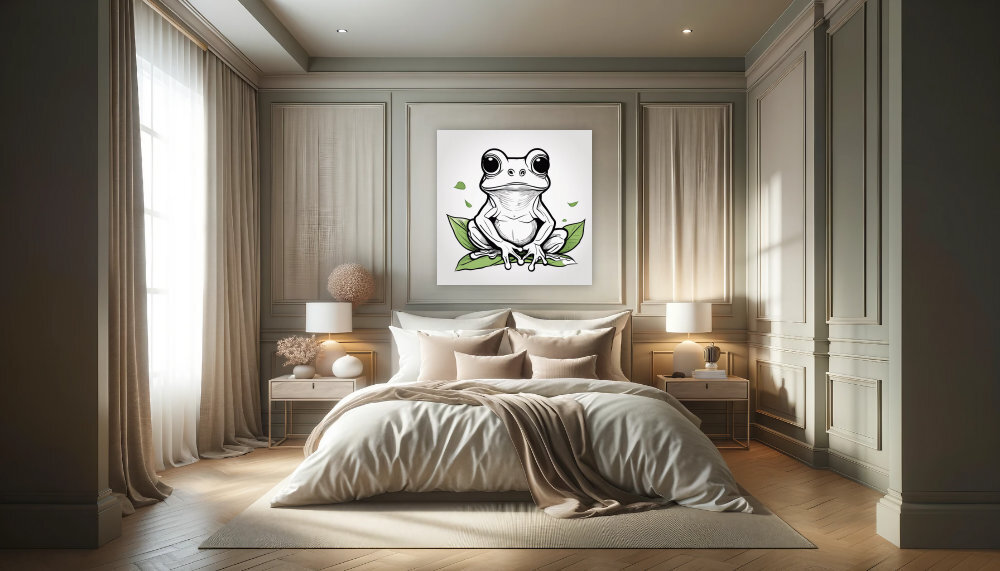 Neugieriger Frosch Illustration Beispiel