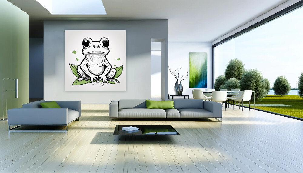 Neugieriger Frosch Illustration Beispiel 2