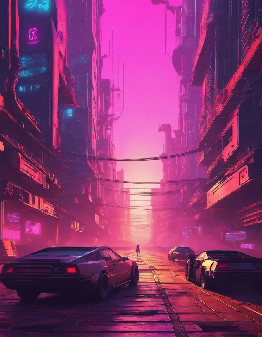 Neon Cyberpunk Straße