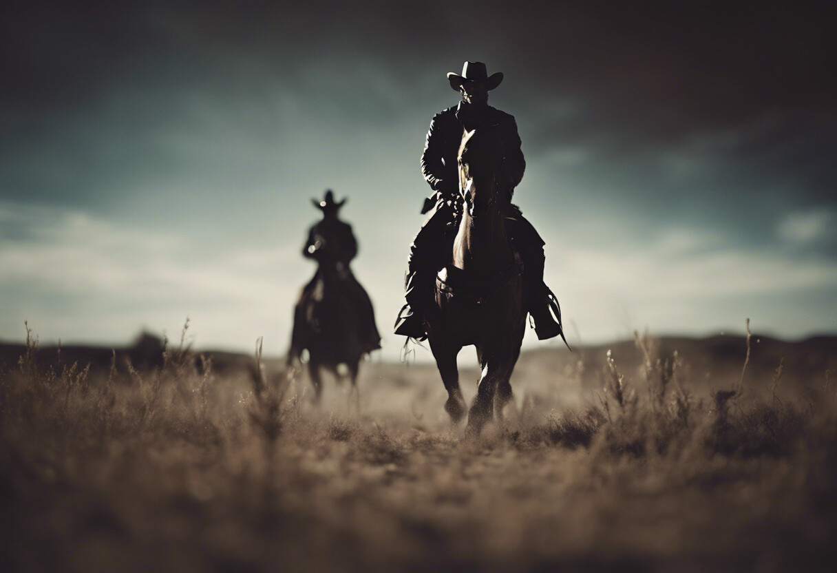 Mystische Cowboy-Silhouetten