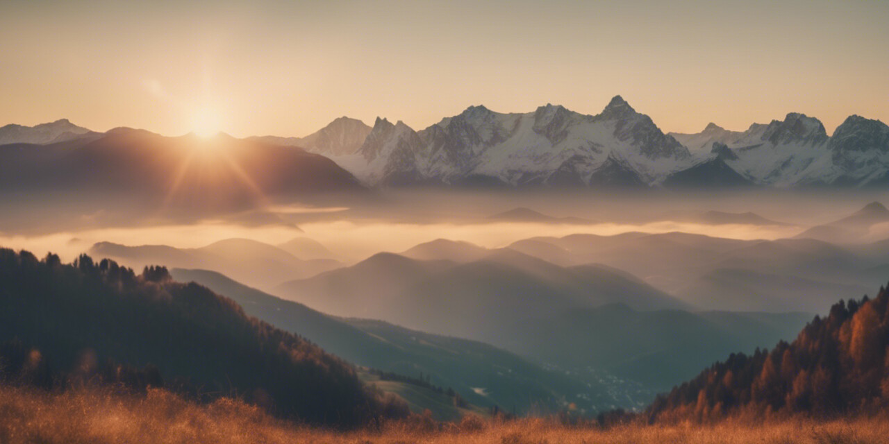 Bergdämmerung Sanftes Licht