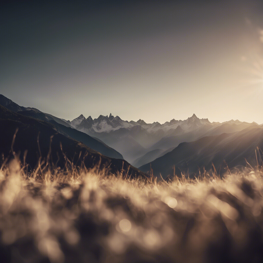 Berggipfel im Morgenlicht