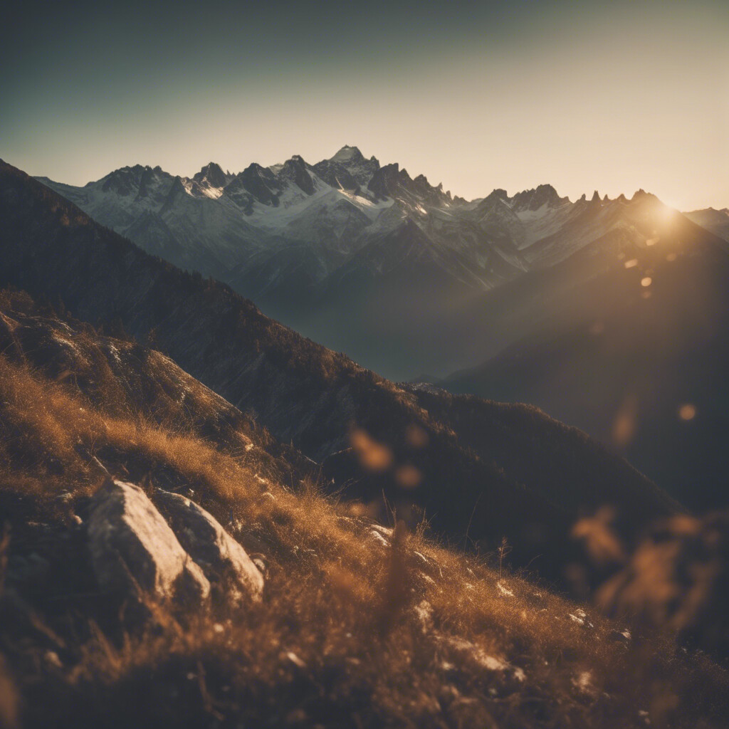 Bergdämmerung Warmes Licht