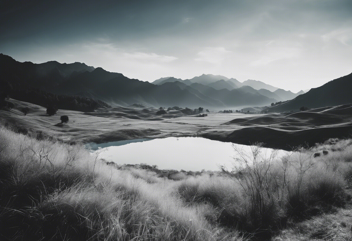 Monochrome Bergseeidylle